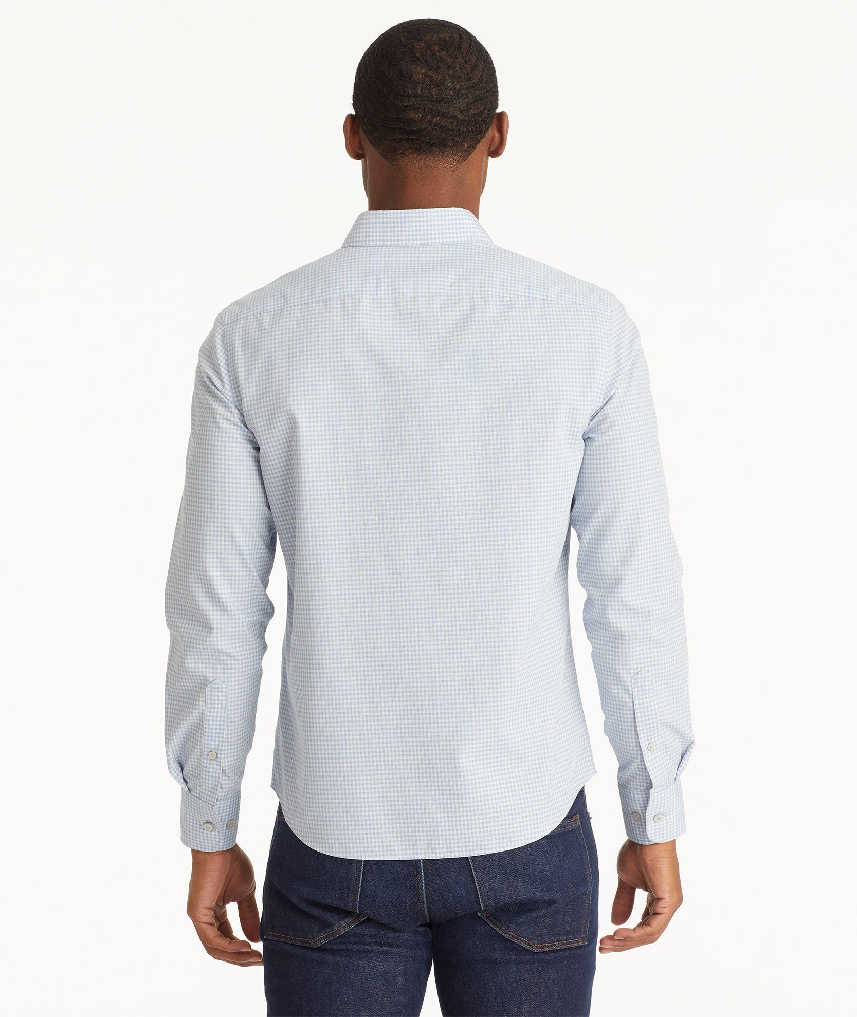 Wrinkle-Free Trieste Shirt Light Blue Gingham | UNTUCKit