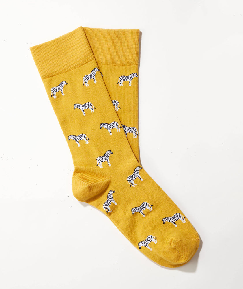 Model wearing a Yellow Classic Cotton Socks